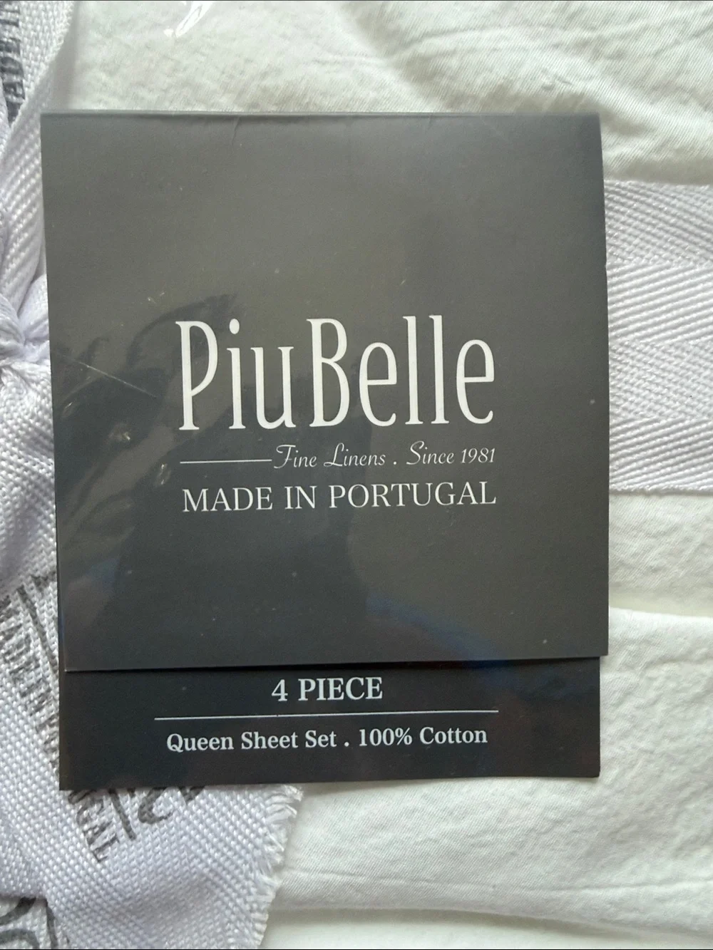 PiuBelle White Cotton Sheet Set - Queen, 4-Piece
